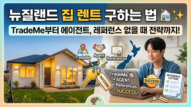 뉴질랜드 집 렌트 TradeMe 매물 화면