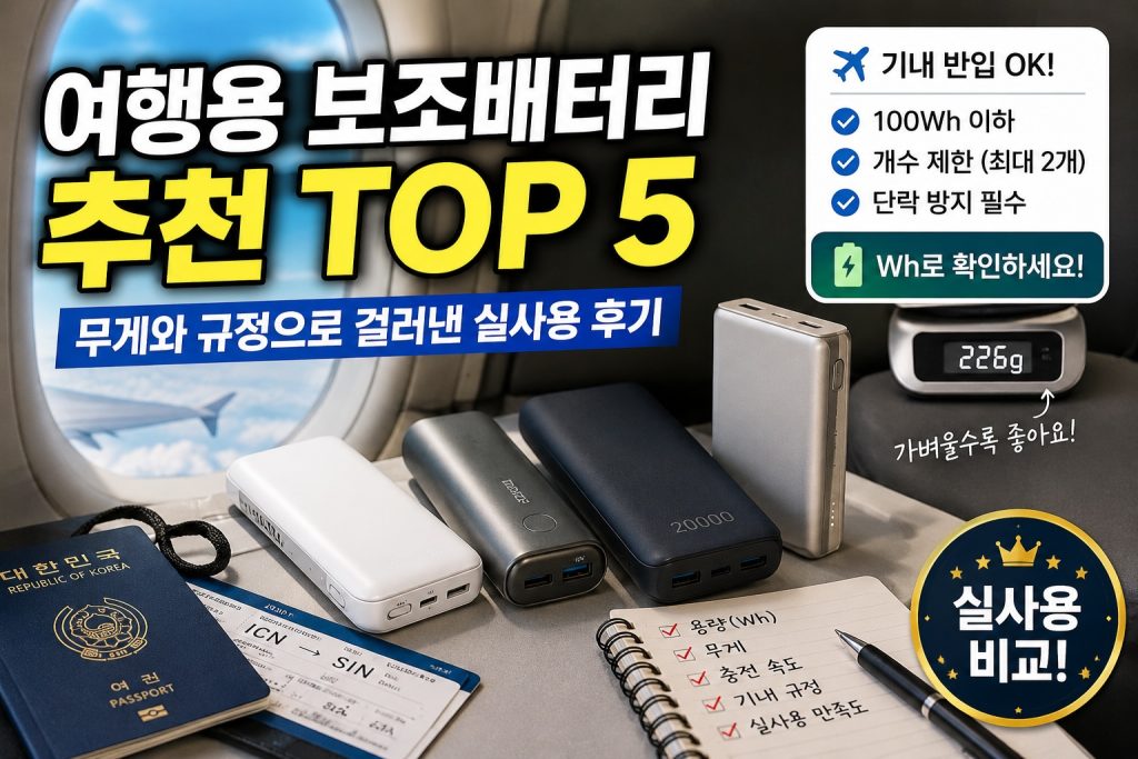 보조베터리 여행갈때 어떤 거 써야하는지 추천