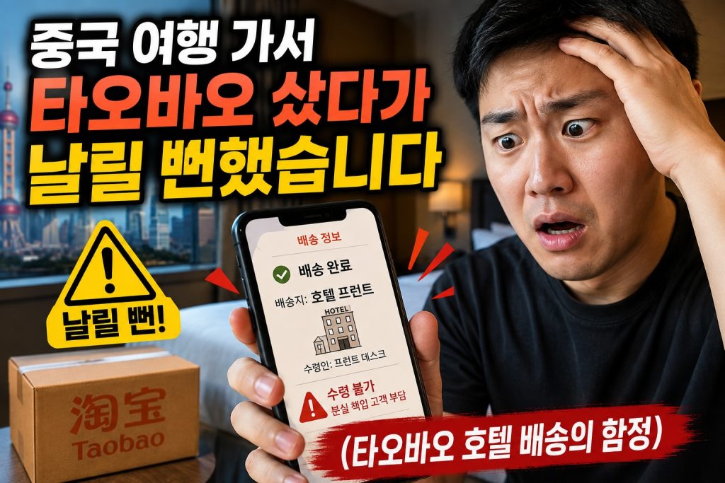 타오바오 호텔 배송 소포 찾는 방법